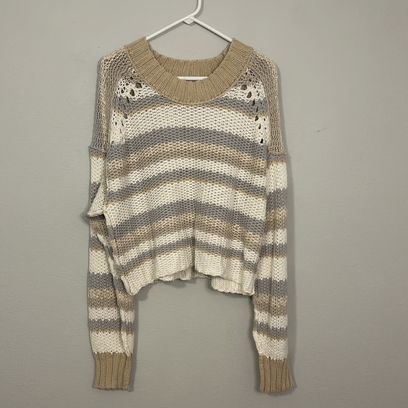 NWOT Free People Devon mock neck sweater, women’s size XL. Gravity combo color. - Picture 1 of 7